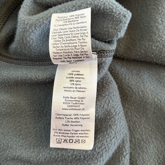 Eddie Bauer First Ascent Quarter Zip Fleece Pullover Jacket Mens XL Gray Hiking - Picture 11 of 11
